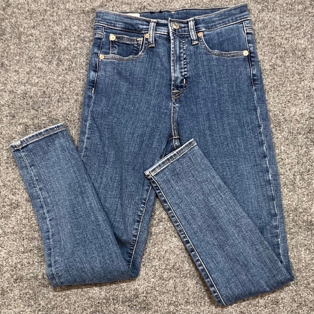 Gap True Skinny High Rise Jeans Womens 26/2R Blue Denim Stretch 1969
